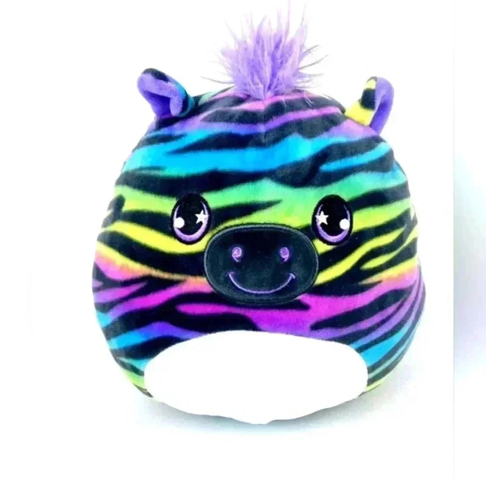 Squishmallow Kellytoys Safiyah The neon Stripe Zebra Plush Soft 8 Inch